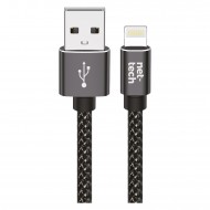 Nettech NT-DC01 İp Örgü 300 Cm Lightning Şarj ve Data Kablosu (Siyah)