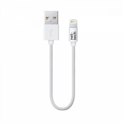 Nettech NT-26 Plastik 20 Cm Lightning Şarj ve Data Kablosu (Beyaz)