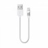 Nettech NT-26 Plastik 20 Cm Lightning Şarj ve Data Kablosu (Beyaz)