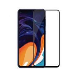 Samsung Galaxy A60 Uyumlu Ön Koruma Temperli Cam Ekran Koruyucu (Siyah)