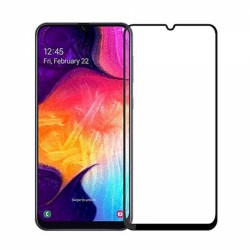 Samsung Galaxy A70 Uyumlu Ön Koruma Temperli Cam Ekran Koruyucu (Siyah)