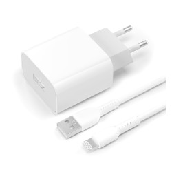 Teknonet TN-HCH06 10W 2100 mAh Lightning Kablo + Şarj Aleti (Beyaz)