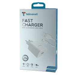 Teknonet TN-HCH06 10W 2100 mAh Lightning Kablo + Şarj Aleti (Beyaz)