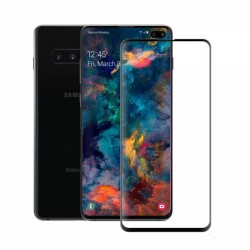 Samsung Galaxy S10 Plus Uyumlu Ön Koruma Polymer Nano Ekran Koruyucu (Siyah)