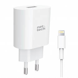 Nettech NT-HCH03 10W 2400 mAh Lightning Kablo + Şarj Aleti (Beyaz)