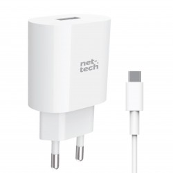Nettech NT-HCH02 10W Type-C Kablo + Şarj Aleti (Beyaz)