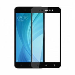 Xiaomi Redmi 5A Uyumlu Ön Koruma Temperli Cam Ekran Koruyucu (Siyah)