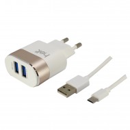 Helt HT-12 10W 2400 mAh Micro Kablo + Şarj Aleti (Beyaz)