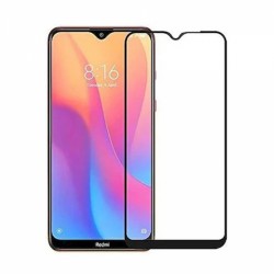 Xiaomi Redmi 8A Uyumlu Ön Koruma Temperli Cam Ekran Koruyucu (Siyah)
