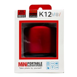 K12 Minibox Kablosuz Hoparlör - Speaker (Kırmızı) 