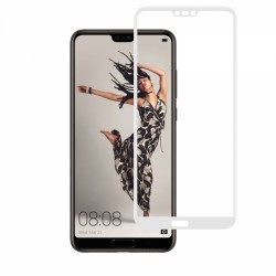 Huawei P20 Pro Uyumlu Ön Koruma 9H Nano Ekran Koruyucu (Beyaz)