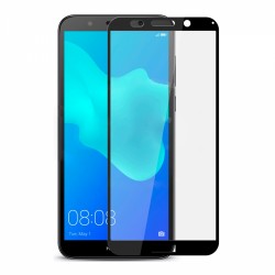 Huawei Y5 2018 Uyumlu Ön Koruma Temperli Cam Ekran Koruyucu (Siyah)