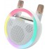 KBQ Karaoke Makinesi 2 Adet Kablosuz Mikrofonlu Taşınabilir Bluetooth Hoparlör