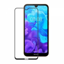 Huawei Y5 2019 Uyumlu Ön Koruma Temperli Cam Ekran Koruyucu (Siyah)