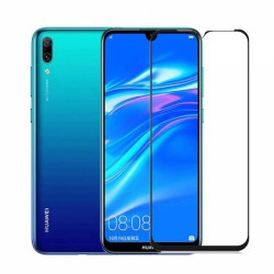 Huawei Y7 2019 Uyumlu Ön Koruma 9H Nano Ekran Koruyucu (Siyah)
