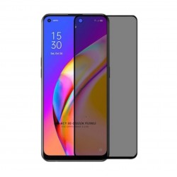 Oppo Reno 5 Lite Uyumlu Privacy Ön Koruma Hayalet Seramik Nano Ekran Koruyucu (Siyah)