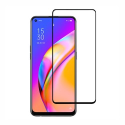 Oppo Reno 6 Uyumlu Ön Koruma Seramik Nano Ekran Koruyucu (Siyah)