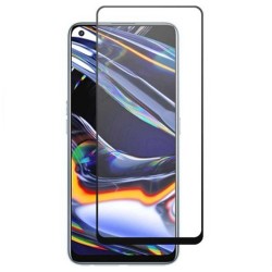 Realme 7 Pro Uyumlu Ön Koruma Temperli Cam Ekran Koruyucu (Siyah)