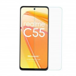 Realme C55 Uyumlu Şeffaf Temperli Cam Ekran Koruyucu