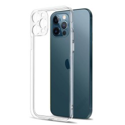 iPhone 12 Pro Max Uyumlu Lüx Seri Kamera Korumalı Şeffaf Silikon Kılıf  