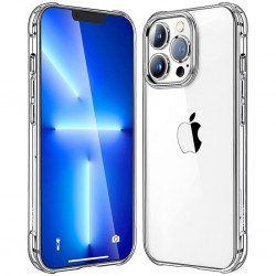 iPhone 13 Pro Anti Shock Darbe Emici Kamera Korumalı Şeffaf Silikon Kılıf
