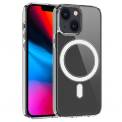 iPhone 14 Plus Magsafe Uyumlu Manyetik Sert Tpu Şeffaf Silikon Kılıf