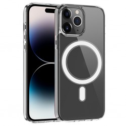 iPhone 14 Pro Magsafe Uyumlu Manyetik Sert Tpu Şeffaf Silikon Kılıf