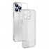 iPhone 13 Pro Max Frosted Glass Şeffaf Kamera Korumalı Kılıf (Beyaz)