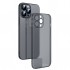 iPhone 13 Pro Max Frosted Glass Şeffaf Kamera Korumalı Kılıf (Siyah)