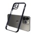 iPhone 13 Pro Kamera Korumalı Renkli Kenar Silikon Kılıf (Füme)