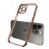 iPhone 13 Pro Kamera Korumalı Renkli Kenar Silikon Kılıf (Gold)