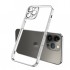 iPhone 13 Pro Kamera Korumalı Renkli Kenar Silikon Kılıf (Gümüş)