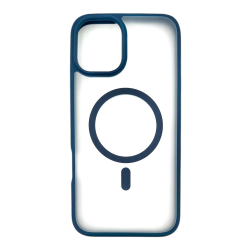 iPhone 16 N-Series 060 Magsafe Uyumlu Manyetik Silikon Kılıf (Mavi)