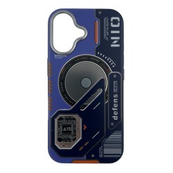 iPhone 16 Uyumlu Nio Magsafe Matte Armor Kılıf (Mavi)