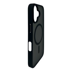 iPhone 16 Plus Lüks Mat Magsafe Uyumlu Manyetik Silikon Kılıf (Siyah)