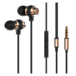 Helt HT-HS01 3.5 Jack Girişli Kulak İçi Kulaklık (Gold)