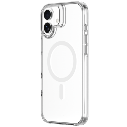 iPhone 16 Plus Neo Hybrid Magsafe Şarj Özellikli Şeffaf Manyetik Silikon Kılıf
