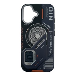 iPhone 16 Plus Uyumlu Nio Magsafe Matte Armor Kılıf (Siyah)