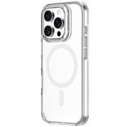 iPhone 16 Pro N-Series 061 Magsafe Uyumlu Şeffaf Manyetik Silikon Kılıf