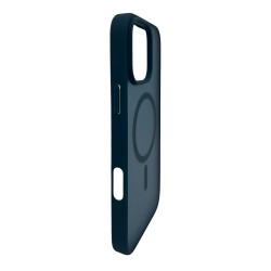 iPhone 16 Pro Max Lüks Mat Magsafe Uyumlu Manyetik Silikon Kılıf (Lacivert)