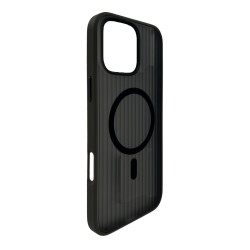 iPhone 16 Pro Max Mat Magsafe Uyumlu Manyetik Silikon Kılıf (Gri)
