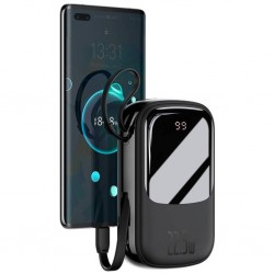 Baseus Qpow Pro Dijital Göstergeli 10000mAh 22.5W Hızlı Şarj Powerbank (Siyah)