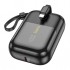 HOCO Q20 Fountain 10000mAh 22.5W+PD20W Dijital Göstergeli Kablolu Powerbank (Siyah)