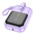 HOCO Q20 Fountain 10000mAh 22.5W+PD20W Dijital Göstergeli Kablolu Powerbank (Mor)