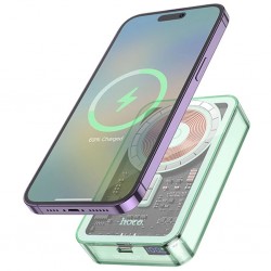 HOCO Q14A Ice Crystal 10000mAh PD20W Magsafe Uyumlu Manyetik Hızlı Şarj Powerbank (Mavi)