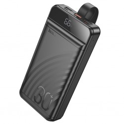 HOCO J123B Element 22.5W+PD20W 30000mAh Dijital Göstergeli Hızlı Şarj Powerbank (Siyah)