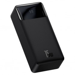Baseus Bipow 15W Hızlı Şarj 30000 mAh LED Göstergeli Powerbank (Siyah)