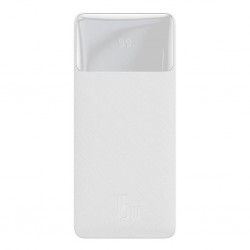 Baseus Bipow 15W Hızlı Şarj 30000 mAh LED Göstergeli Powerbank (Beyaz)