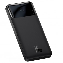 Baseus Bipow 15W Hızlı Şarj 10000 mAh LED Göstergeli Powerbank (Siyah)