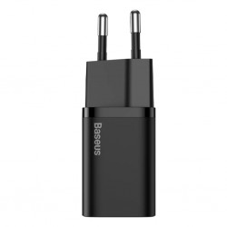 Baseus Super Si 1C 25W PD Type-C Hızlı Şarj Adaptörü - İPhone 15-14-13-12-11 Hızlı Şarj (Siyah)